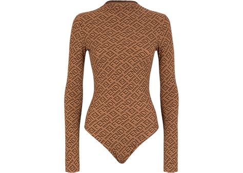 brown fendi bodysuit|skims fendi bodysuit black.